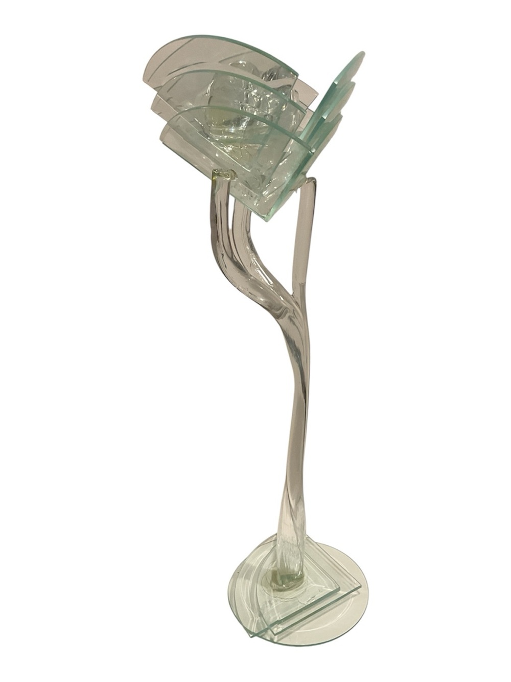 Art Deco Glass Candle Holder